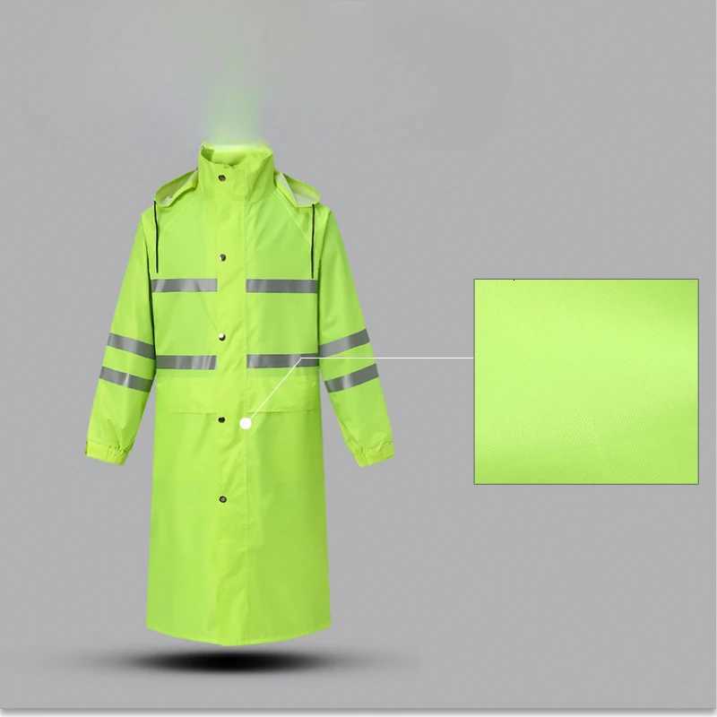 Raincoat Lengthened and Thickened Outdoor Sanitation Commuter Traffic Duty Fishing Clothing Labor Protection Raincoat Y250814