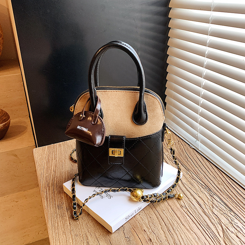 Fashion Diamond Grid Splicing Women's Shoulder Bag Free Shipping Designer Niche Mini Handbag New Versatile Luxury Bag Simple Phone Bag Casual Cro