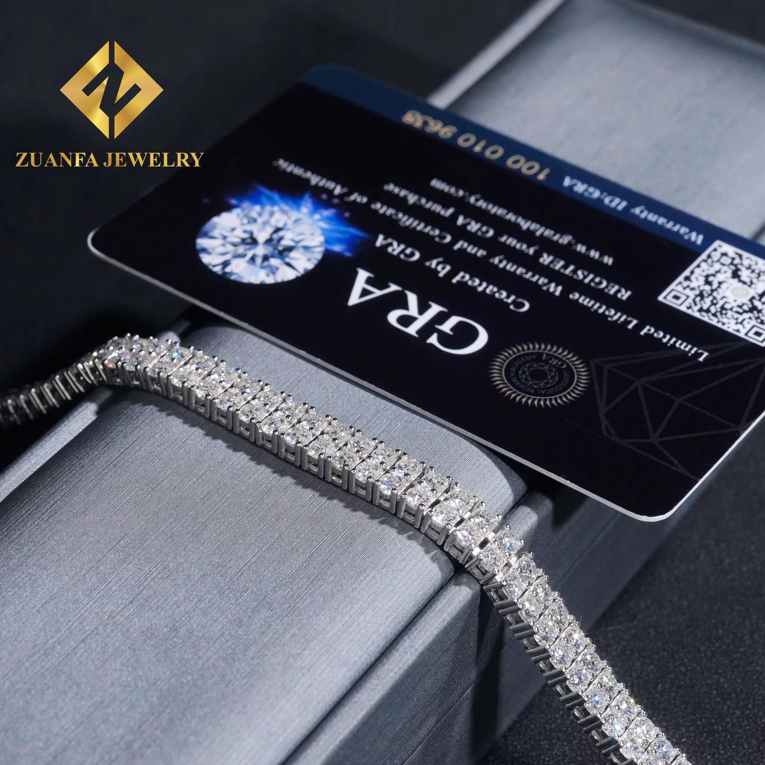 Popular Premium Look Moissanite Jewelry 925 Sterling Silver Tennis Link Chain Tennis Necklace Bracelet for Men Women