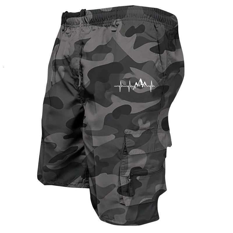 Mens Casual Work Shorts Multi-pocket Loose Drawstring Cargo Shorts Outdoor Sports Short Pants for Men Streetwear Y250814