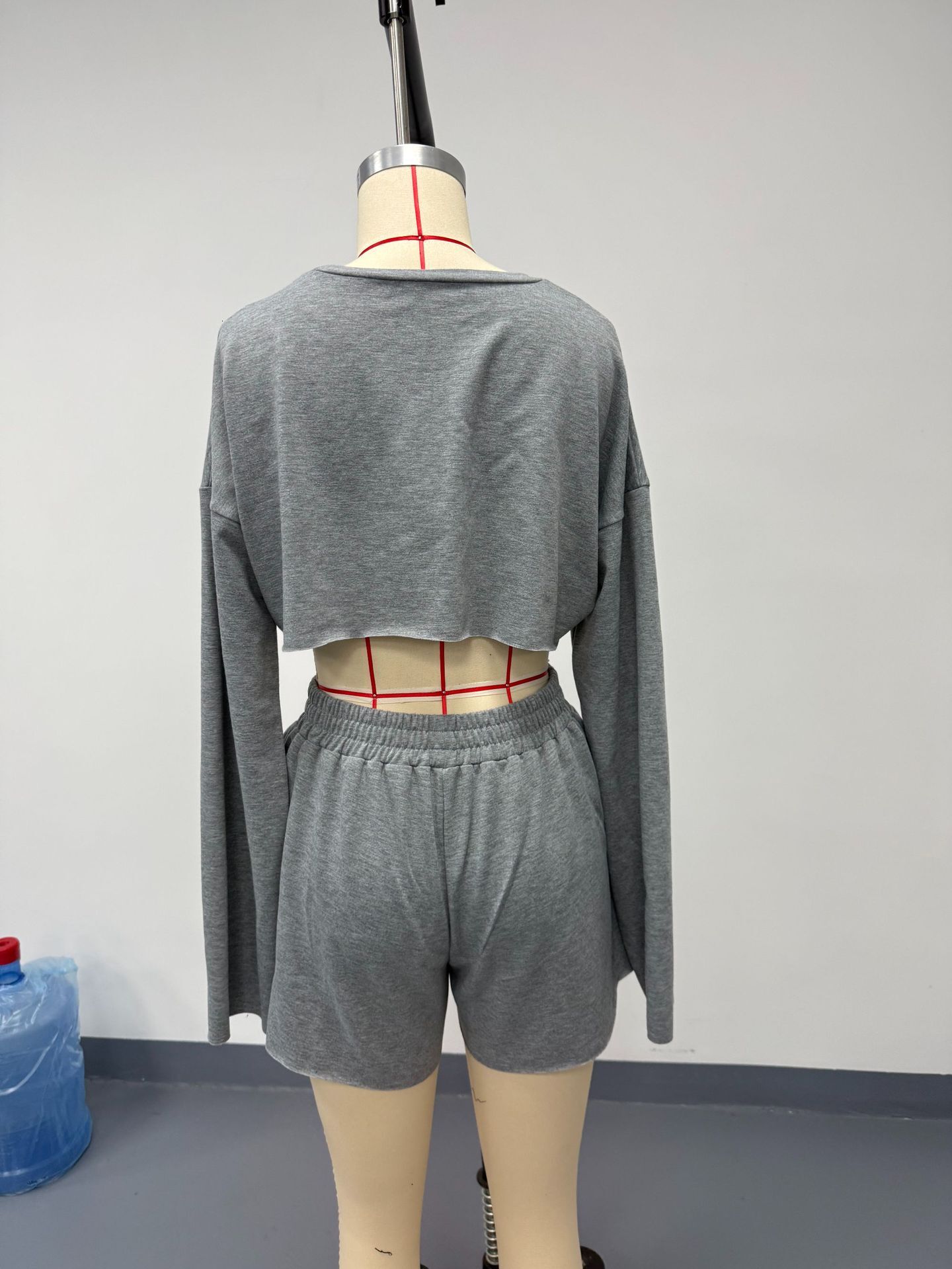 Spring Summer Fashion Shorts Long Sleeve T-Shirt Short Set Women