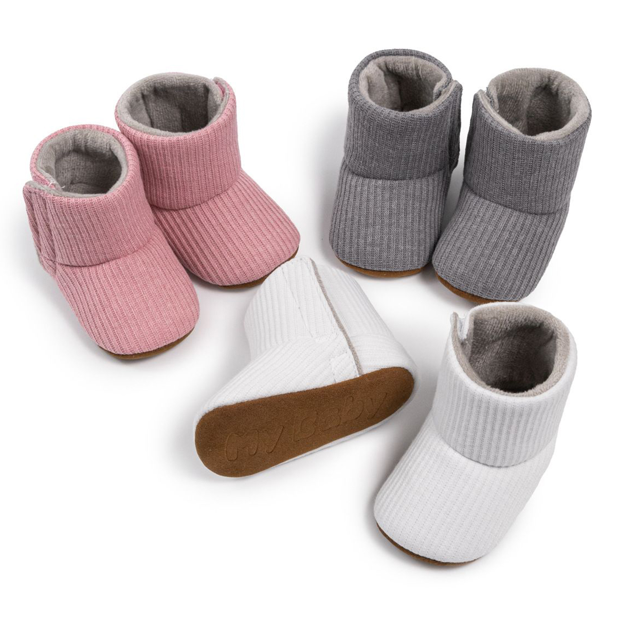 Baby Ankle covered Boots Warm Lining Winter Kidsnest Infant Baby Boys Girls Soft Sole Warm Prewalker Newborn Boots 3-Colors