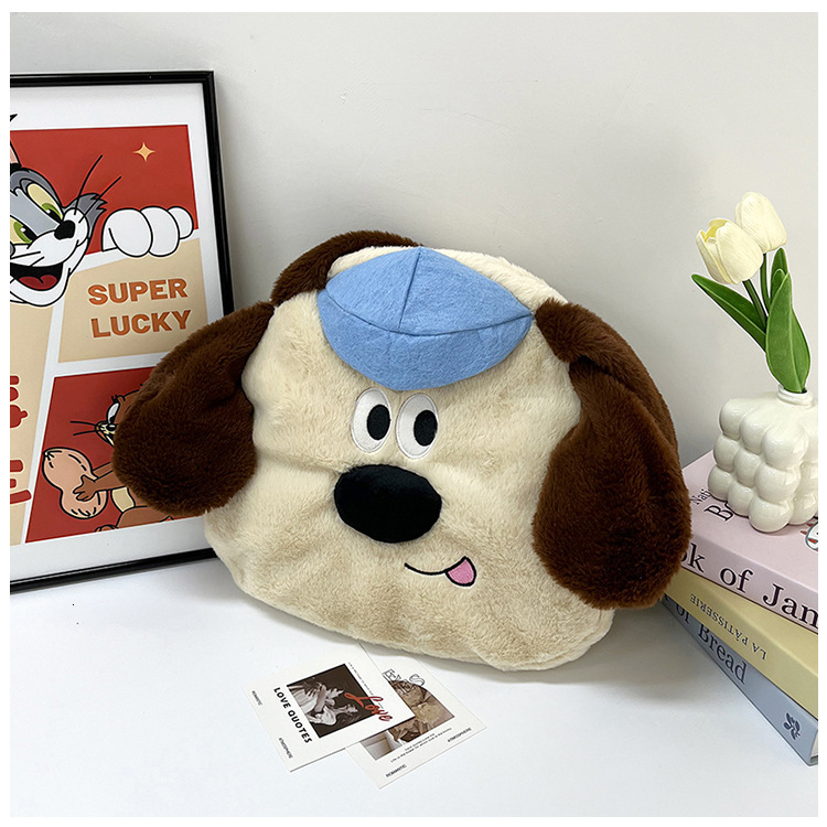 2025 Autumn New Women's Shoulder Bag Fashion Cartoon Cute Plush Women's Bag New Fashion Large Capacity Handbag Autumn New Designer Bag