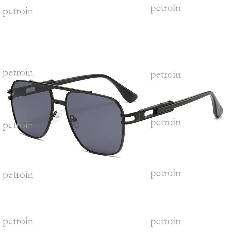 New Double Beam High Quality Metal Frame UV400 Sunglasses Men