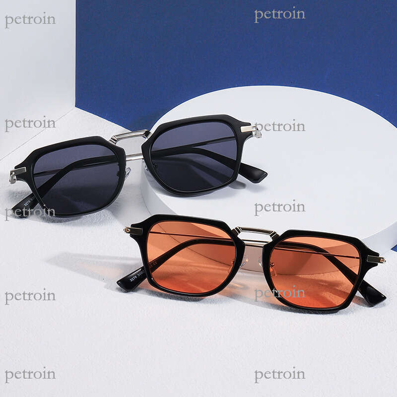 New Metal Sunset Women's High-end Fashion Sunglasses Men's Personalized Street Photography Versatile UV Protection