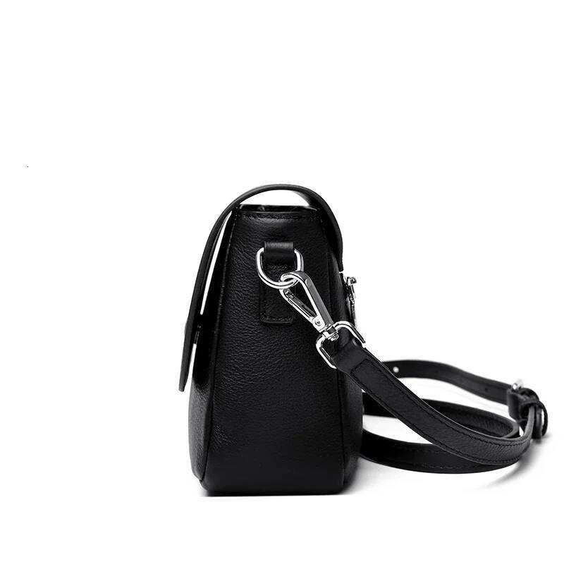 Designer Solid Color 100% Genuine Leather Women Shoulder Crossbody Bags Fashion Women's Totes Female Handbags Sac A Main