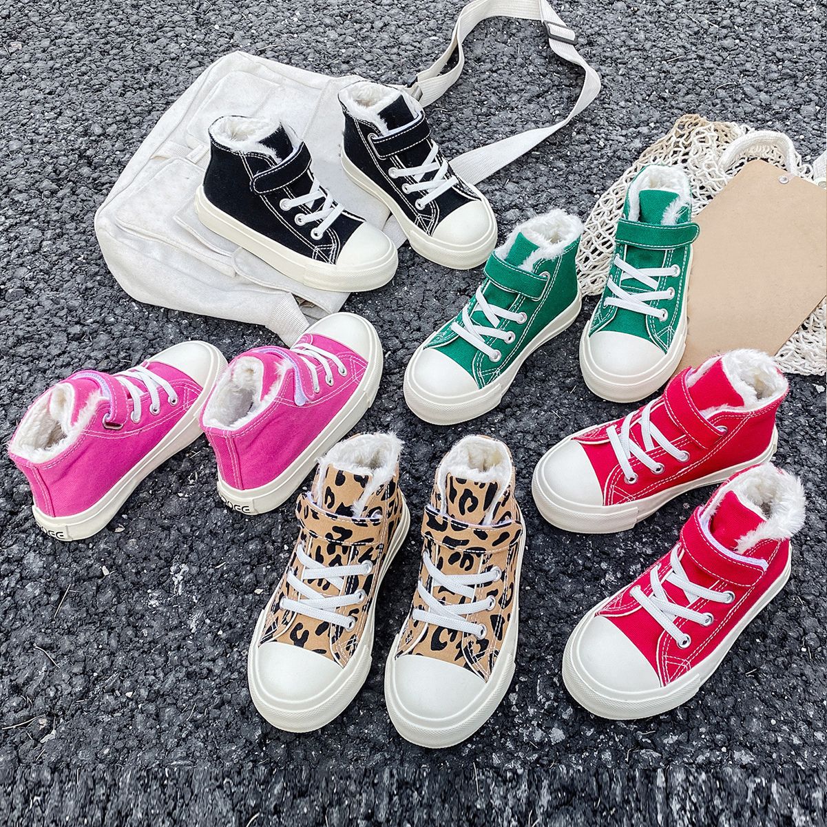 Kids Winter Board Shoes Thicken Plush Warm Children Boys Girls Cotton Shoes Kidsnest Square Head Kids Cotton Boots Toddler Winter Shoes Youth Size US8