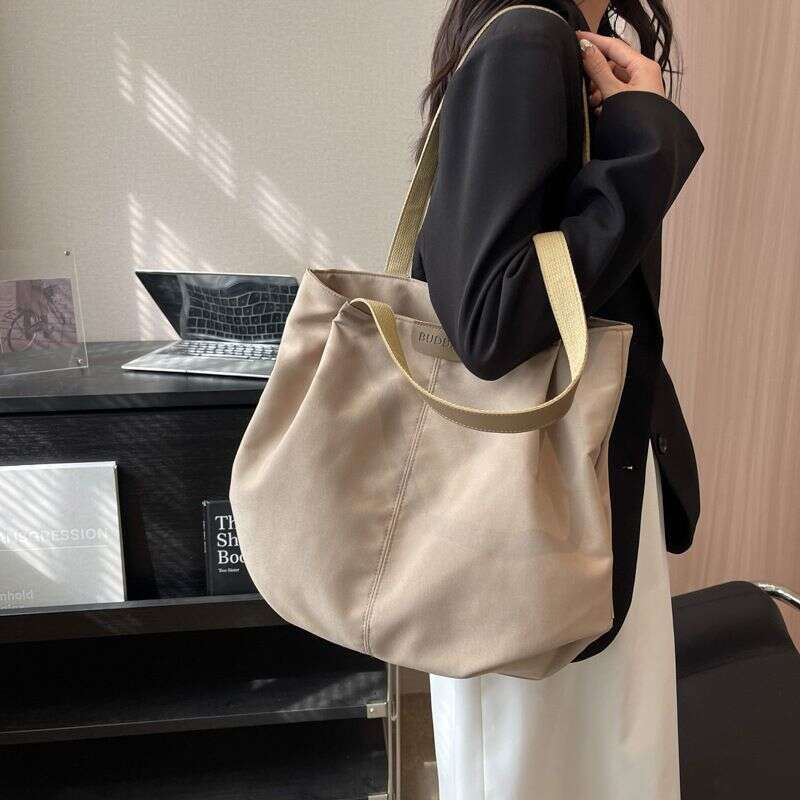 Factory Wholesale Special New Ladies Leisure Ins College Students Solid Color Simple Class Shoulder Tote Bag