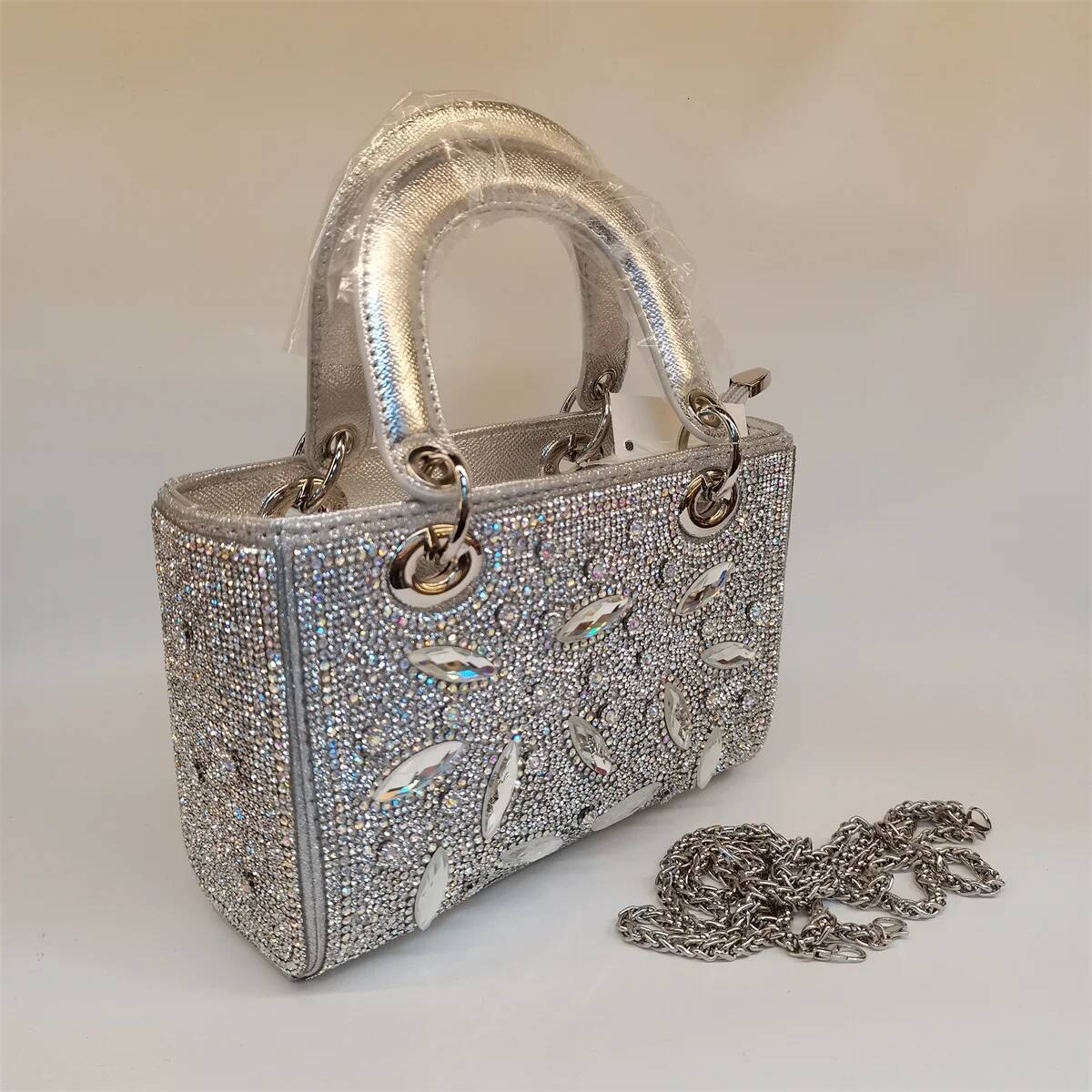 Hot Popular Women Rhinestone Evening New Fashion Handbag Clutch Embellished Long Chain Casual Bag F5-405-1