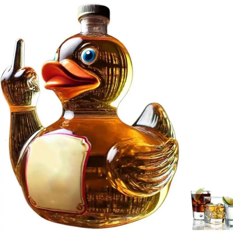 Funny Middle Finger Animal Modeling Wine Bottle Whiskey Glass Decanter Bar Wine Decorative Bottle Home Decoration Artware 250809