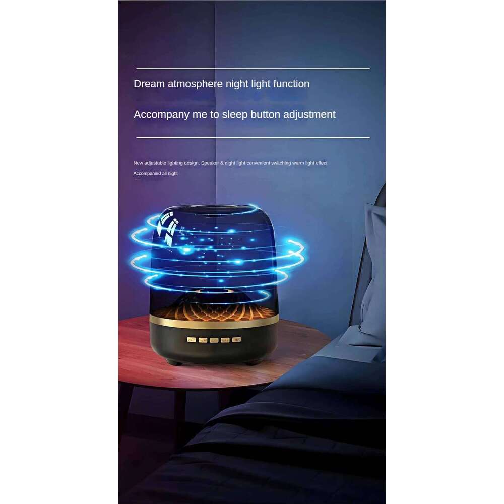 DHgargets Harman Kardon Style Bluetooth Speaker - RGB LED Desktop Subwoofer with 15W Bass, 5.3 Bluetooth (2 Sizes, Black)