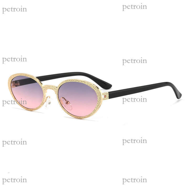 Round Metal Trendy Fashion for Men and Women, Unique Runway Style Internet Celebrity Sunglasses