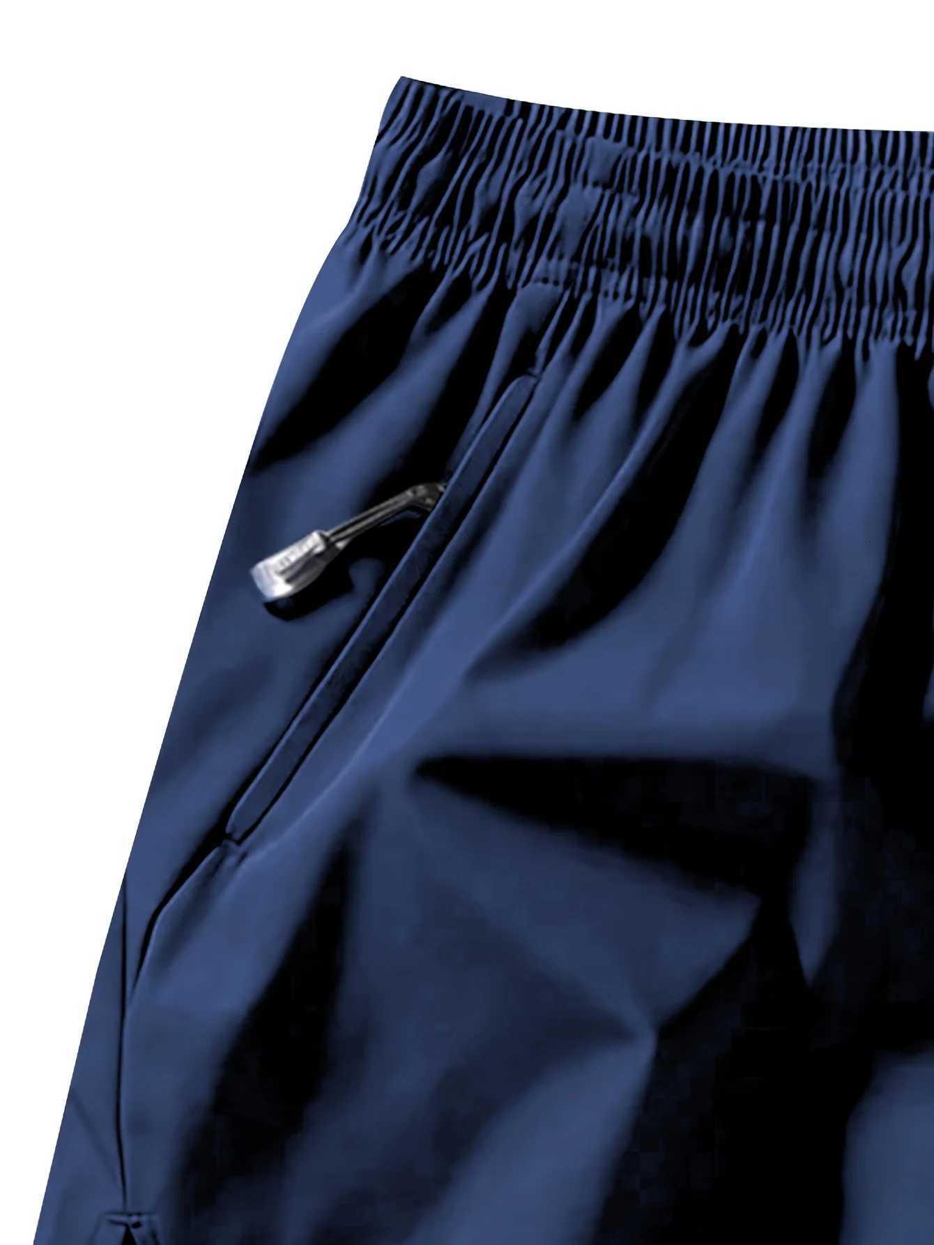 Summer beach volleyball badminton basketball sports new ice silk breathable solid color drawstring shorts men wear thin loose sp Y250814