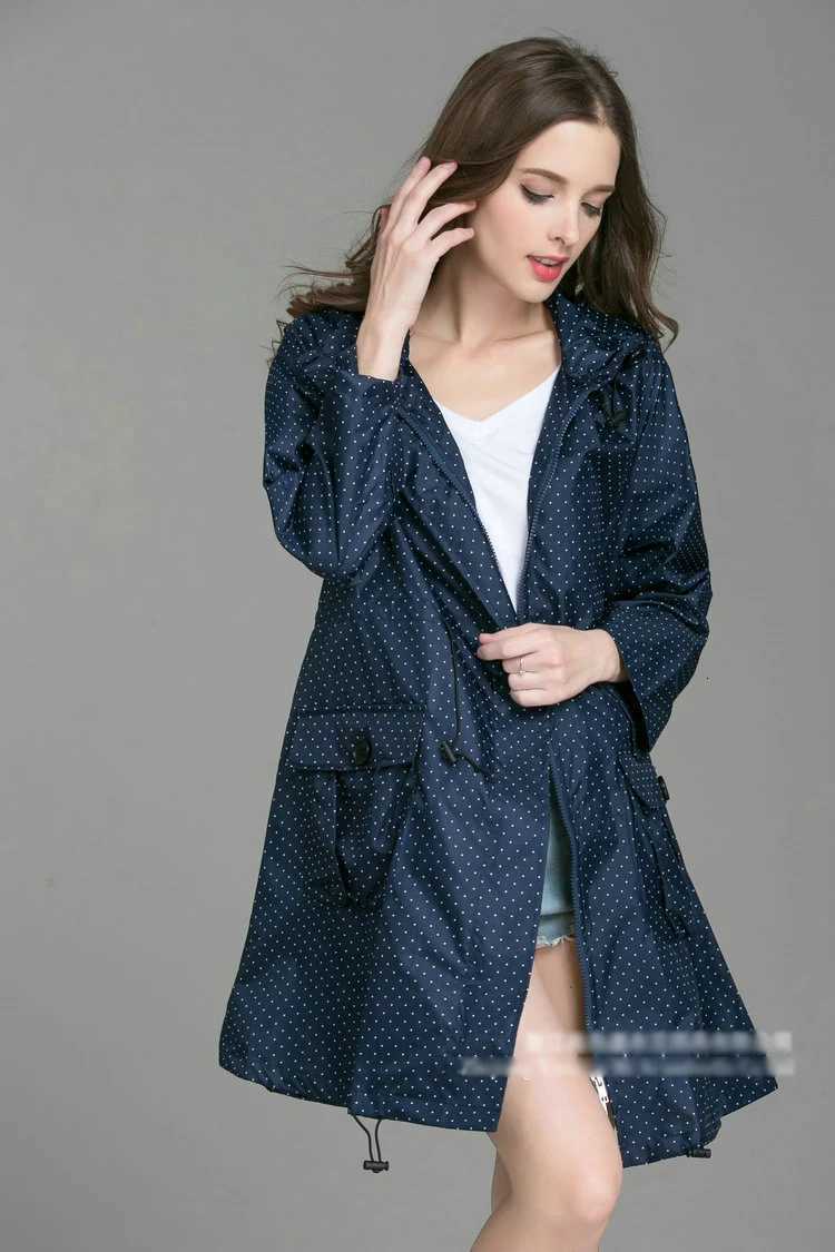 Fasshion Lightweight Women Raincoat Laydies Dress Style Rain Coat Breathable Outdoor Hiking Waterproof Rainwear 3 colors Y250814