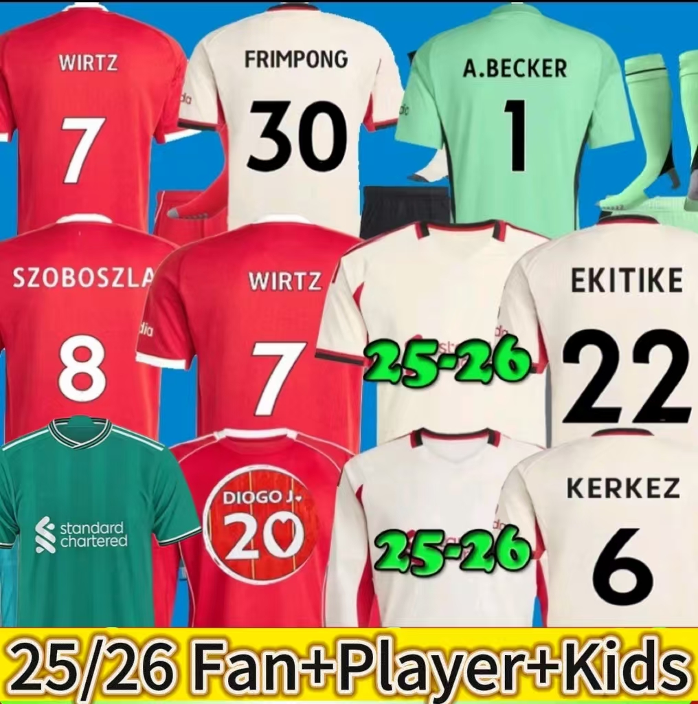 25 26 WIRTZ EkitikE soccer jerseys DIOGO J. frimpong Kerkez 2025 2026 Camiseta men kids football shirts home away MAC ALLISTER uniforms A.BECKER