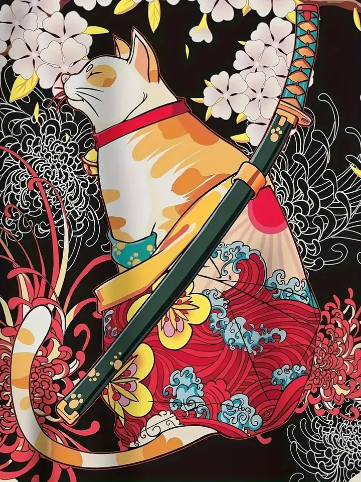 Flower Cat 3D Graphic Print Mens Spring Summer Shirt Japanese Kimono Retro Casual Cardigan Top Creative Gift for Man 250804