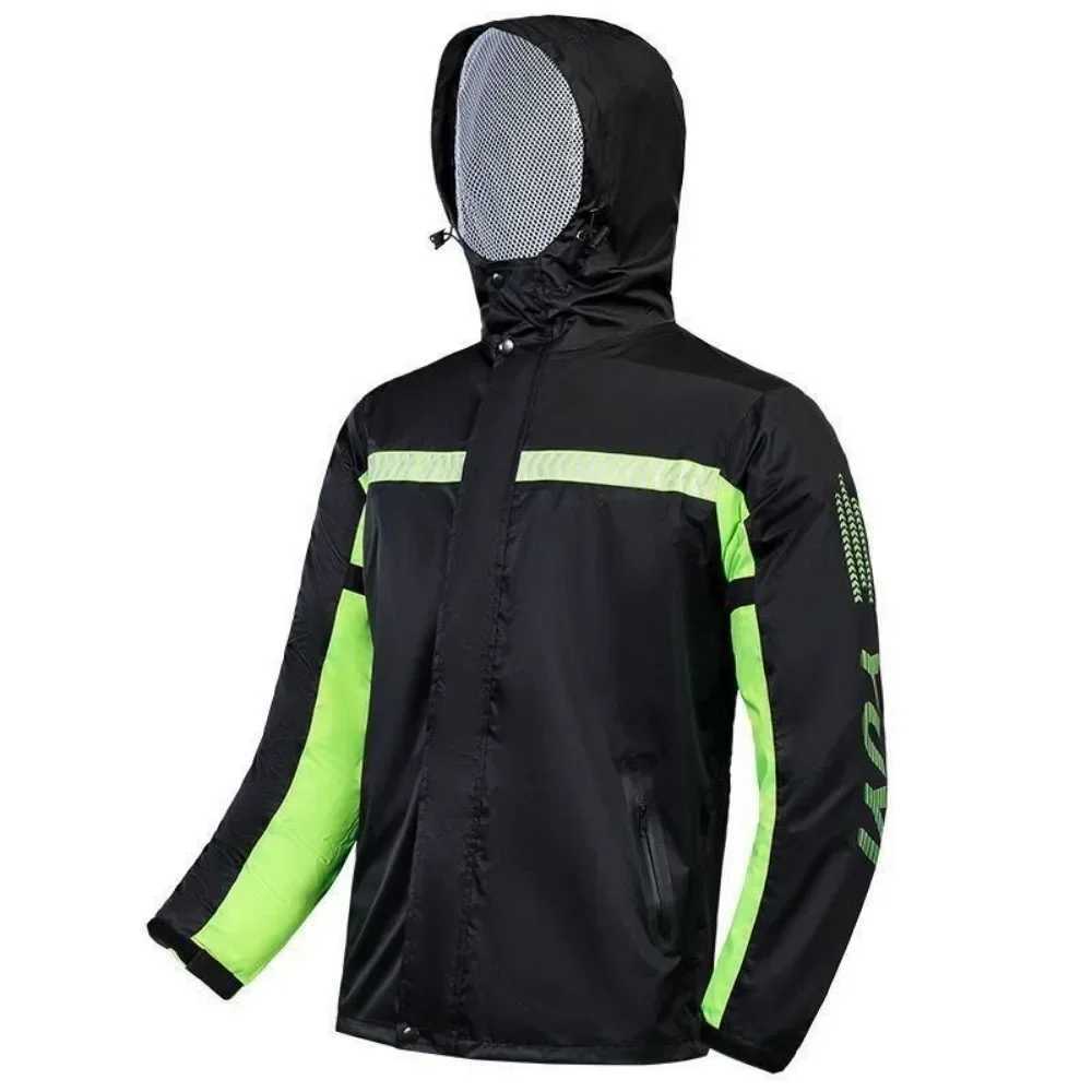 Motorcycle Riders Durable Lightweight Waterproof Cycling Suit Windproof Raincoat and Pants Set Y250814