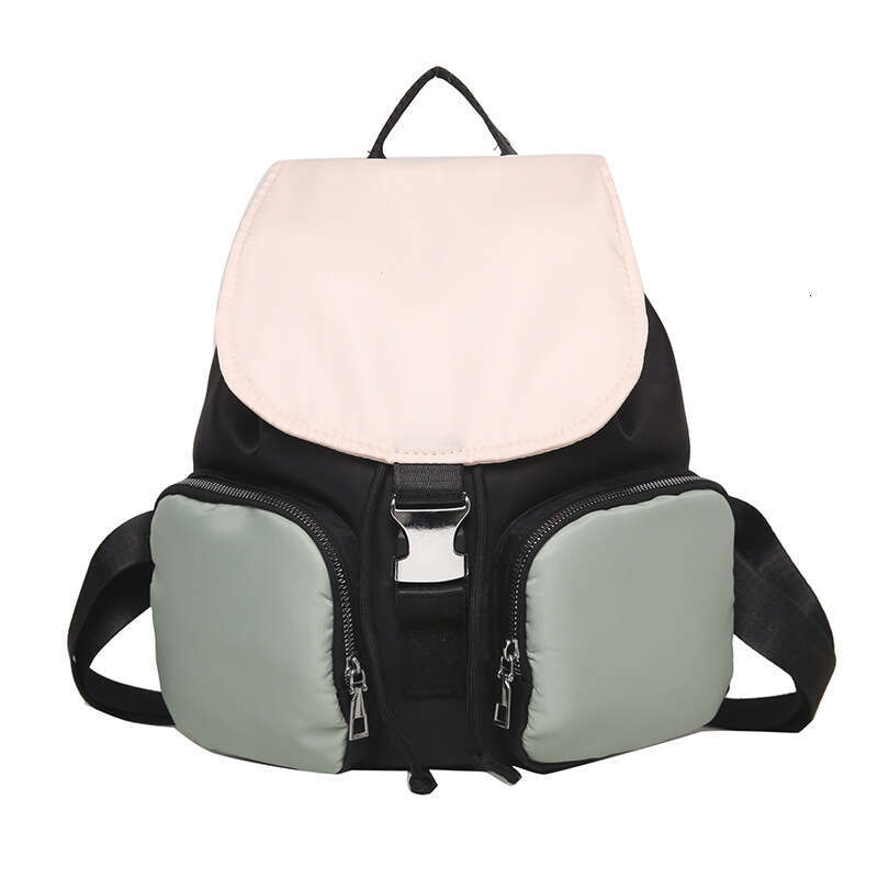 Niche Simple for Women Bags Designer Women 2025 Summer New Fashion Color-Block Backpack College Student Casual Travel Bag