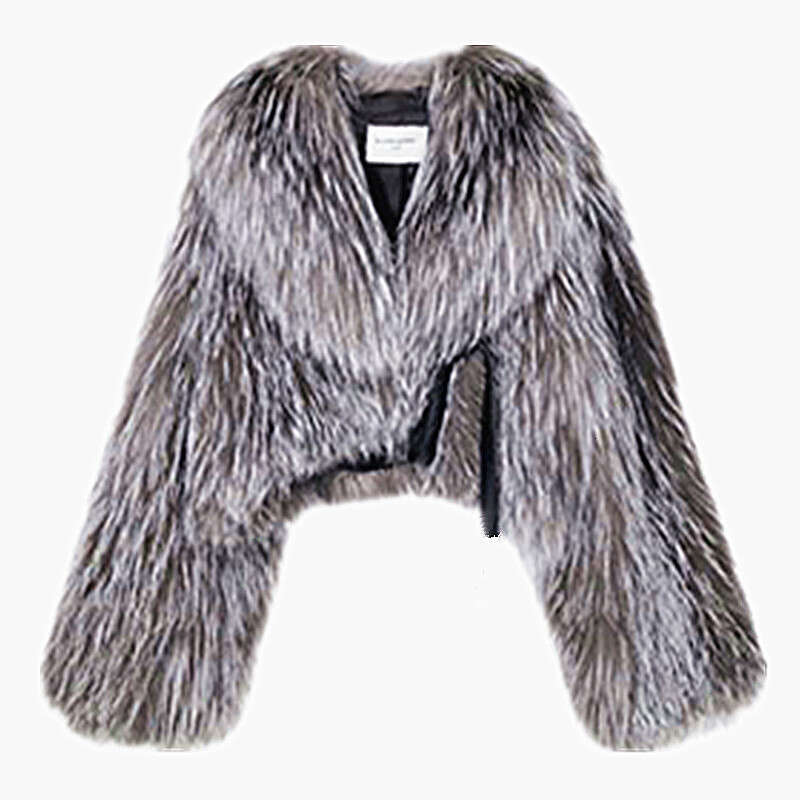 Autumn Winter New Fashion Trend Imitation Fox Fur Coat Women's High-end Lapel Thickened Short Fur Coat Personality Spice Girl