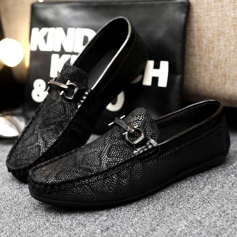 Men's thick soles non-slip new fashion loafer outdoor comfortable casual driving British single lazy slip-on dress shoes