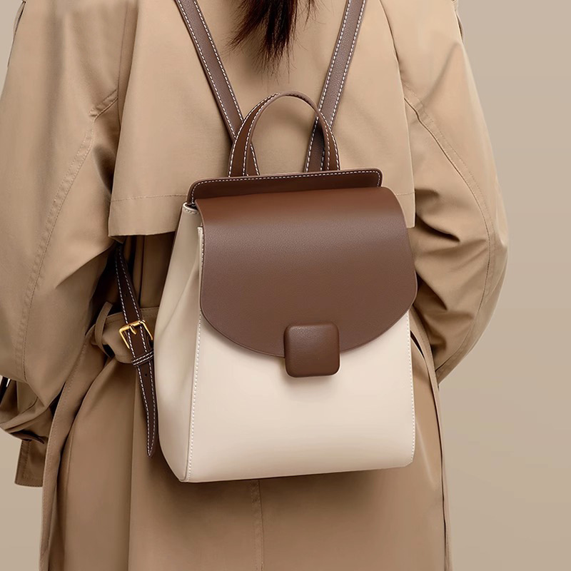 Autumn New Neutral Style Backpack Couple Backpack Fashion Small Backpack Casual Commuting Bag Travel Bag Autumn New Designer Bag Color Collision