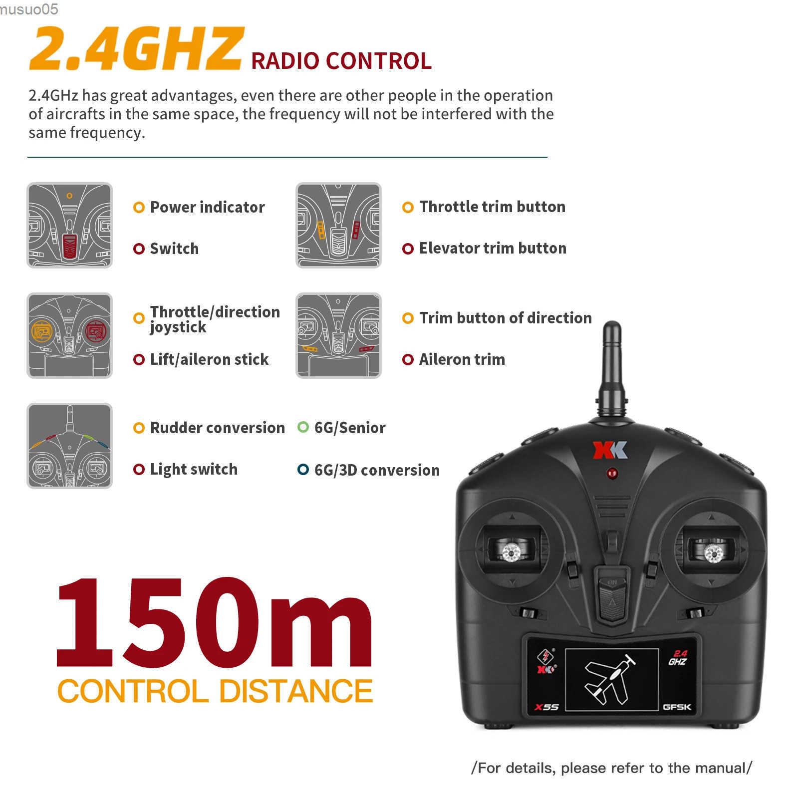 RC Airplane 2.4GHz 6CH EPP RC Plane 4 Motor RC Aircraft Toys for Adult Kids with Function Gravity Sensing Stunt Roll Cool Light L250815