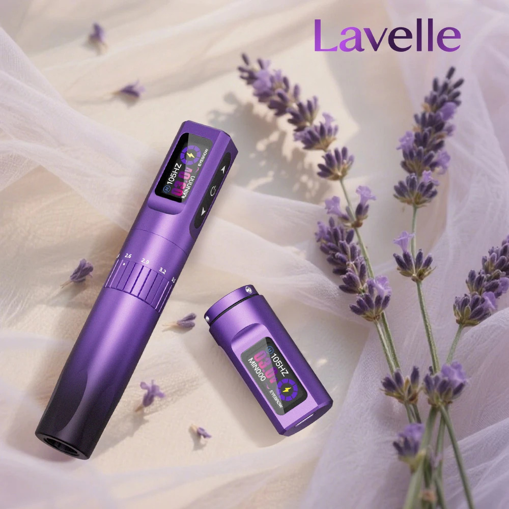 INKin Lavelle Makeup Permanent Machine Pen Eyeliner Tattoo Eyebrows Lips Scalp PMU 20pcs Cartridge Needle 250809