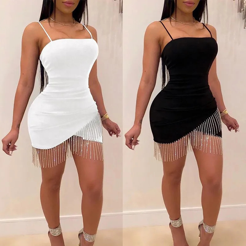 Summer fashion slip dresses sexy slim cross womens skirts 250808