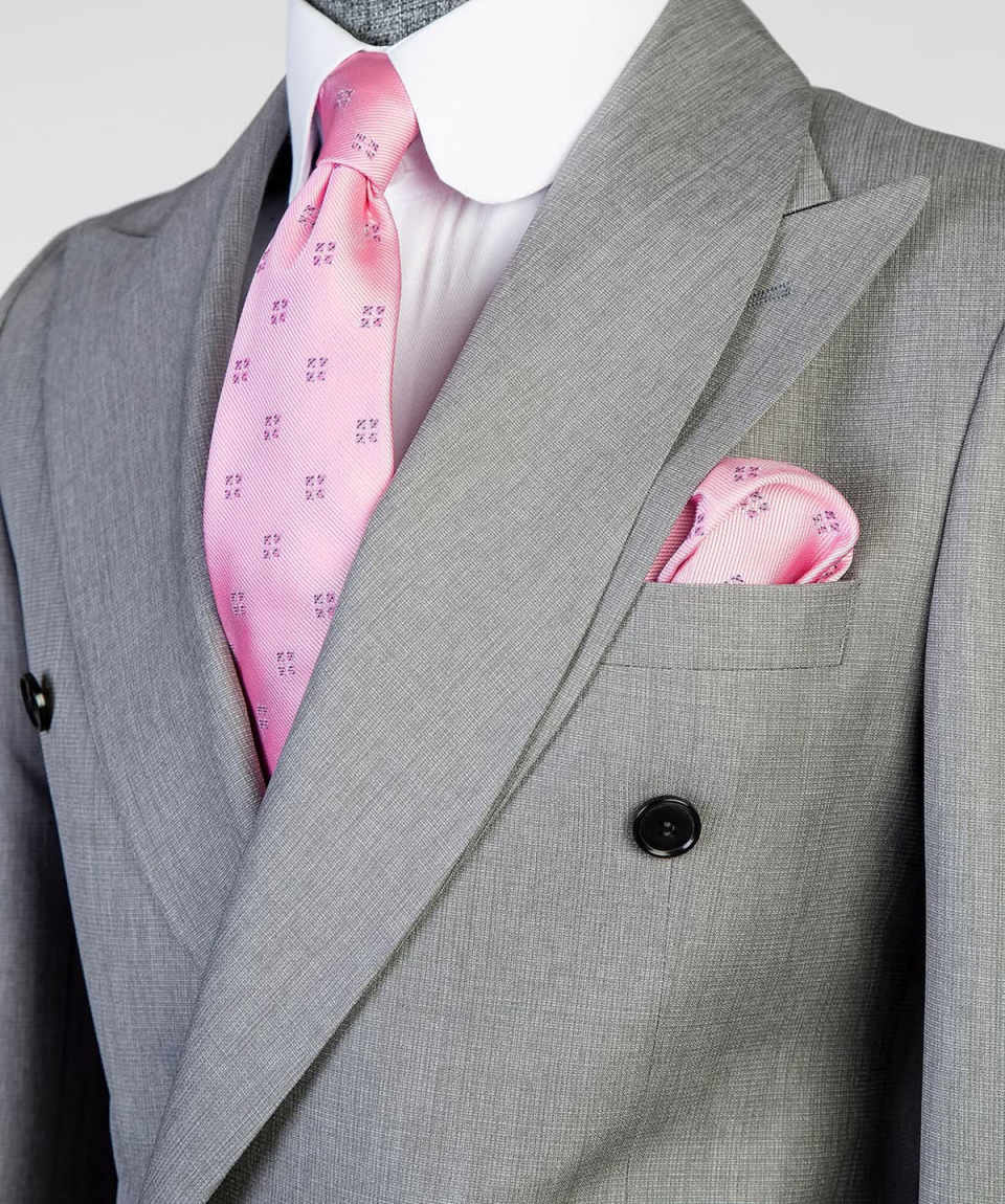 Formal Gray Mens Tuxedos Designer Lapel Groom Wedding Pants Set Male Fashion Party Prom Customized Made Clothing 2 Pieces