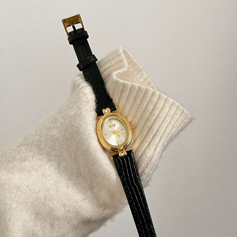 Oval Small Dial Thin Strap Designer Watch for Women Women, Niche Light Luxury Korean Style, Compact and Exquisite