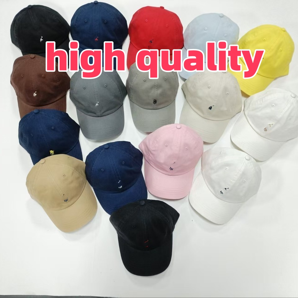 baseball cap bucket designer hat beanie casquette luxe caps hats for men hats designers women bucket hat designer Small horse emblem embroidered gray soft top POLO aa