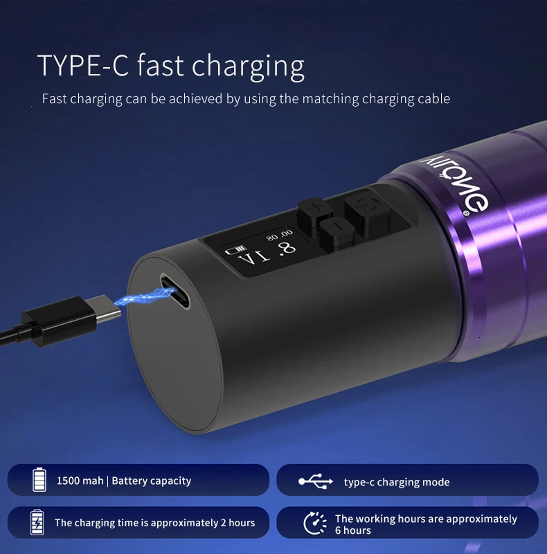 YILONG Wireless Tattoo Machine Pen 2 Battery Powerful Motor Supply Permanent Makeup for Artists 250809