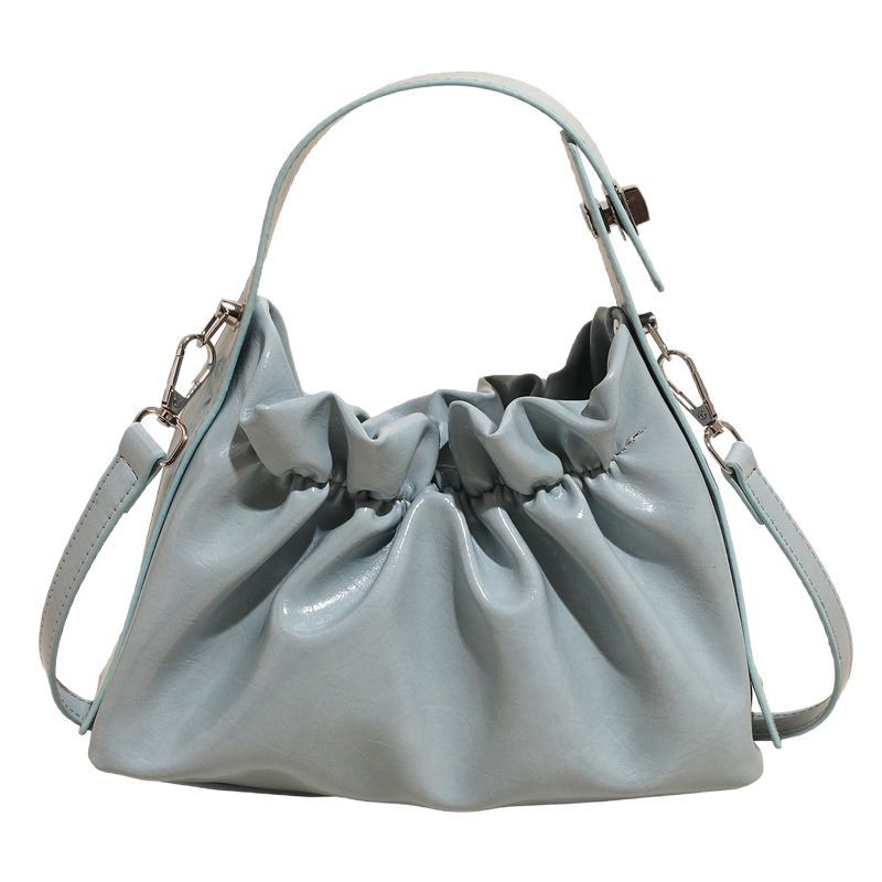 Chic Pleated Bucket Bag with Adjustable Strap: Perfectly Tailored For Parties