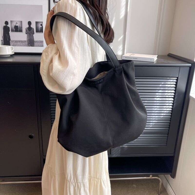 Factory Wholesale Special New Ladies Leisure Ins College Students Solid Color Simple Class Shoulder Tote Bag