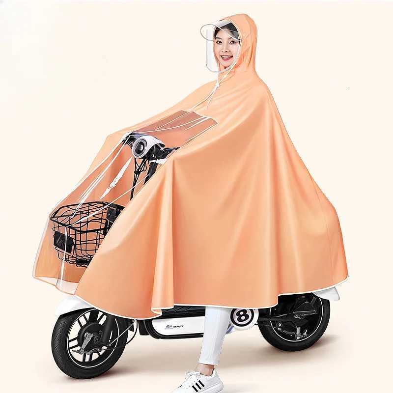 Raincoat Electric Car Extended Bicycle Rain Gear Adult Battery Car Raincoat Double Motorcycle Poncho Y250814