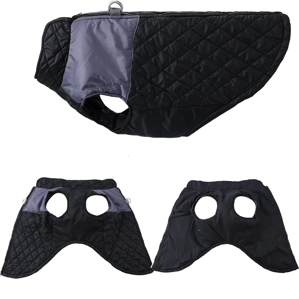 Winter Warm Dog Clothes Lattice Contrast Color Big Vest Jacket Reflective Splicing Dring Pug Outfits Autumn Puppy Coat 250814