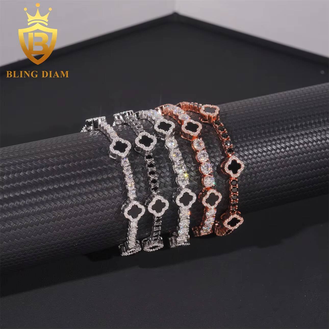 Iced Out Diamond 3mm Hip Hop Fine Jewelry 925 Sterling Silver VVS Moissanite Diamond Tennis Chain Bracelet