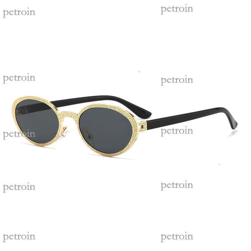 Round Metal Trendy Fashion for Men and Women, Unique Runway Style Internet Celebrity Sunglasses