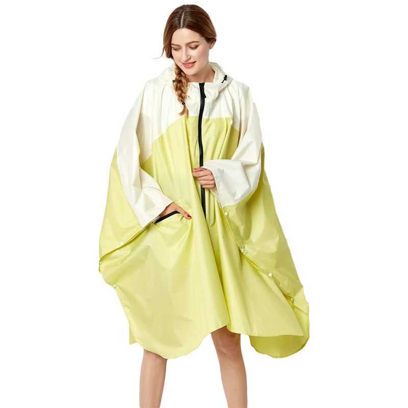 New Fashion Big Size Women Raincoat Thin Poncho Ladies Waterproof Clock Rain Adults Rain Coat Windproof Rain Wear Y250814