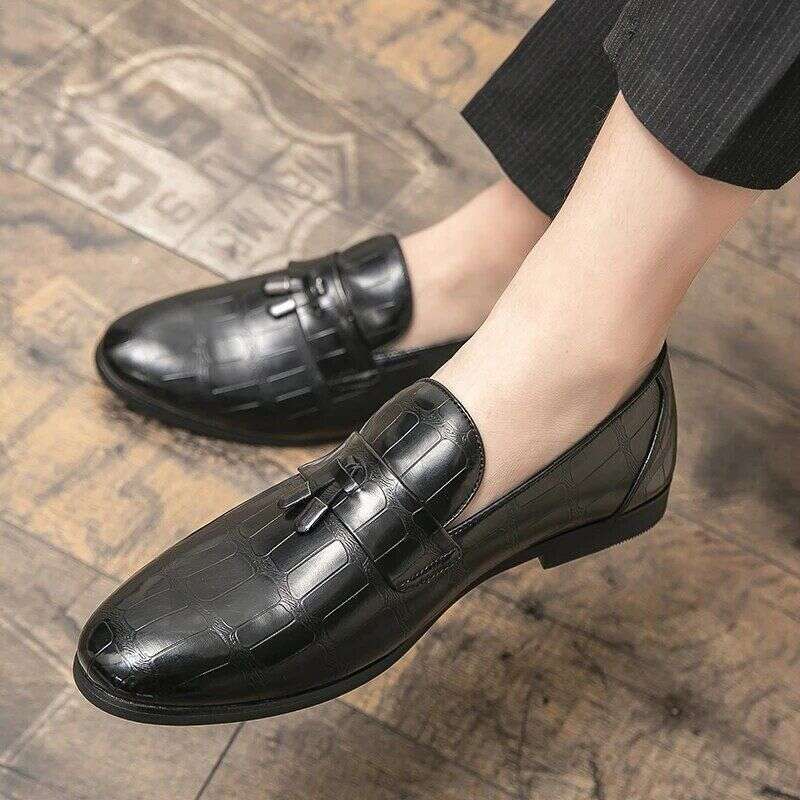 New Formal Business Fashion Casual Men Brand Leather Loafers Breathable Slip on Male Boat Shoes Moccasins