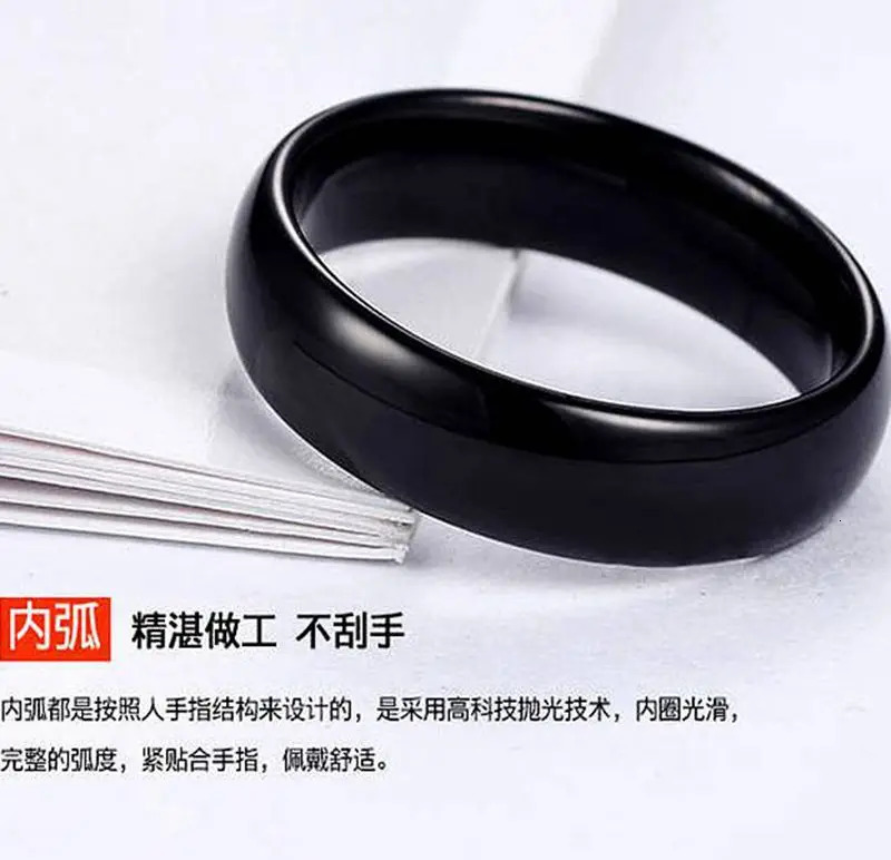 JUCHAO Smooth Stainless Steel Couple Rings Simple 6MM Women Men Jewelry Engagement Gifts 250811