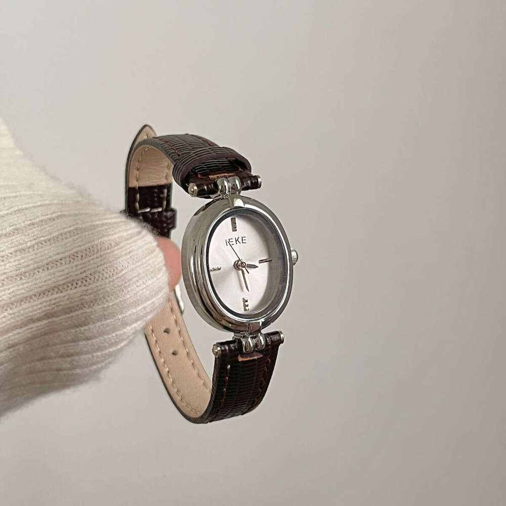 Oval Small Dial Thin Strap Designer Watch for Women Women, Niche Light Luxury Korean Style, Compact and Exquisite