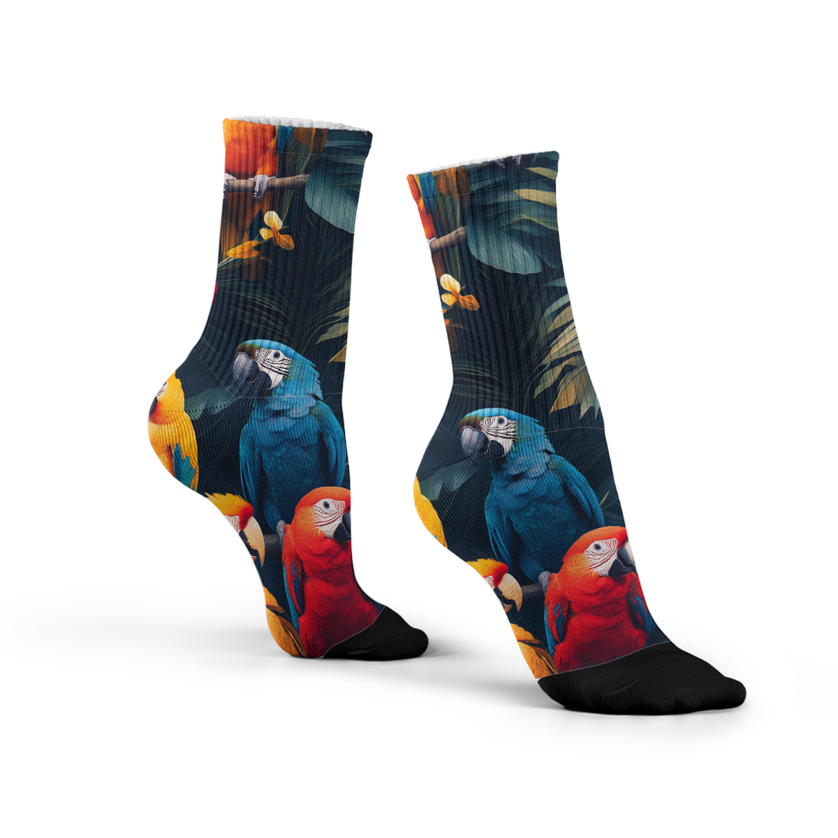 Tropical Parrot Jungle Unisex Tube Designer Sock C150