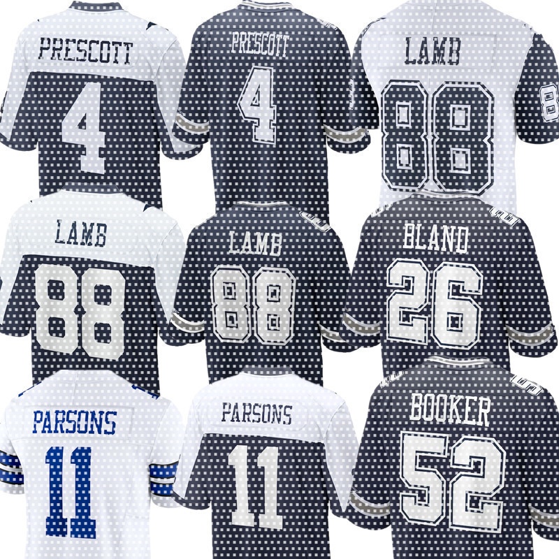 George Pickens Tyler Booker Emmitt Smith CeeDee Lamb Rico Dowdle Micah Parsons Trevon Diggs DaRon Bland Damone Clark DeMarvion Overshown Football Cowboys Jersey