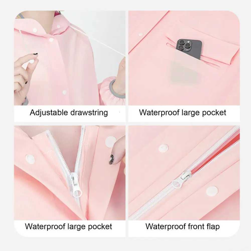 1Pc Waterproof Raincoat Elastic Cuff Raincoat Ultralight Waterproof Hooded Raincoat Portable Outdoor Travel Poncho for Adults Y250814