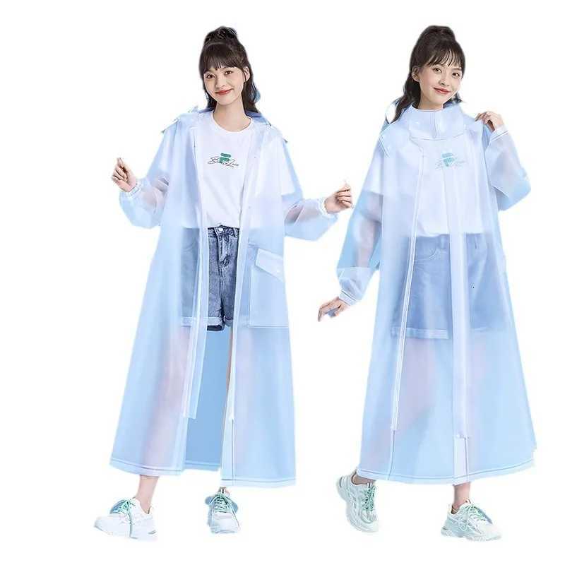 Transparent Windproof Bicycle Motorcycle Raincoat Woman Rain Poncho Impermeable EVA Hiking Raincoats For Man Rainwear Y250814