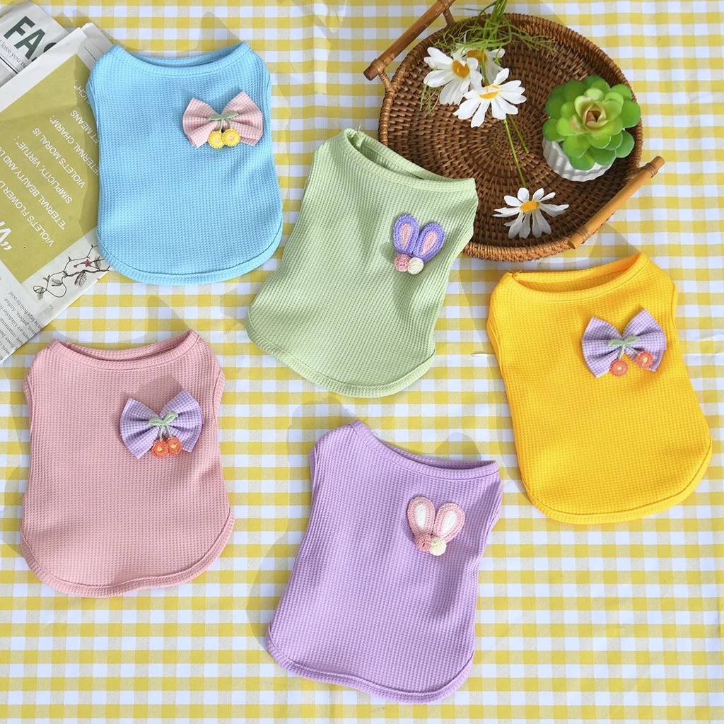 Pet Summer Cool and Breathable Vest Cat Dog Butterfly Clip Rabbit Ears Cute Clothes 250814