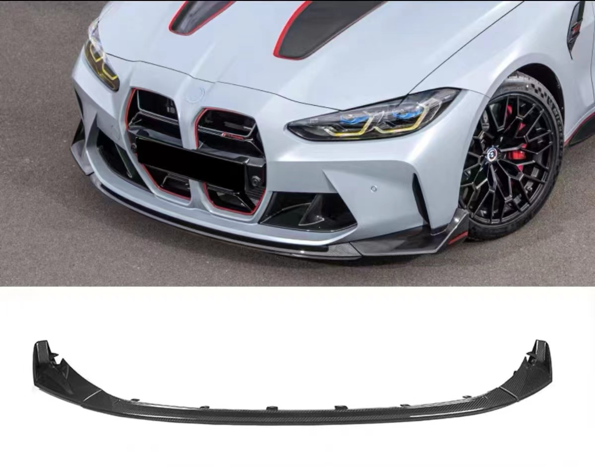 Dry Carbon Fiber Front Lip Splitter Trim For BMW M3 G80 M4 G82 G83 Auto Racing Bumper Diffuser 2021-2023 xDrive Performance CSL