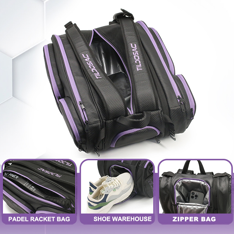 Detachable Multifunctional Pickball Racket Bag, Badminton Racket Bag, Tennis Bag, Large Capacity Spacious Comfort Outdoor Backpack
