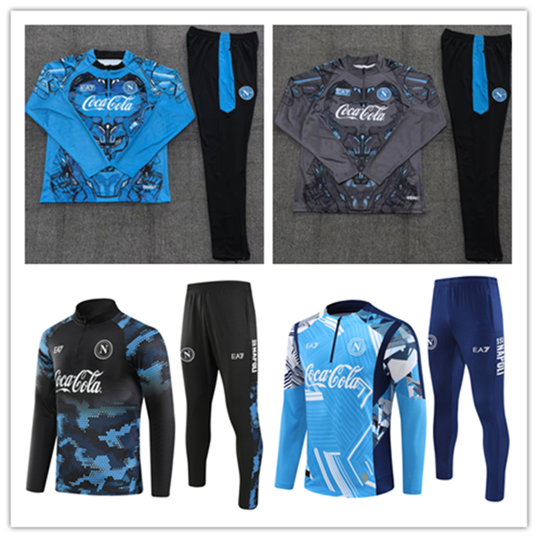 25 26 AE7 Napoli trackSuit jacket soccer MEN KIDS 25 26 DE BRUYNE Maglietta OSIMHEN LUKAKU MERTENS McTOMINAY MILIK Napoli Half pull Long sleeve AE7 Naple veste suit
